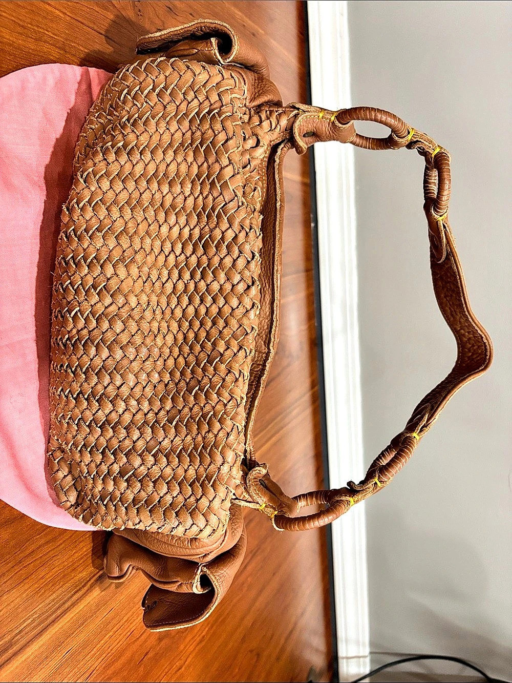 Cole Haan Woven Leather Shoulder Bag in Brown